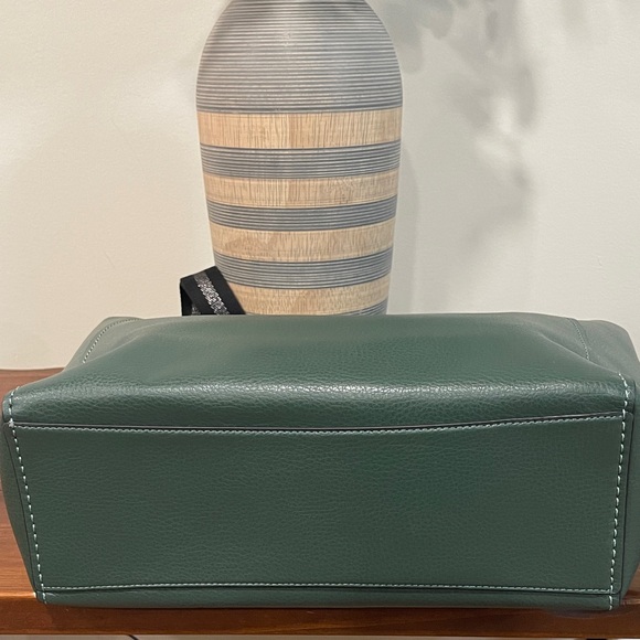 Coach Forest Green Leather Tote - Picture 4 of 6